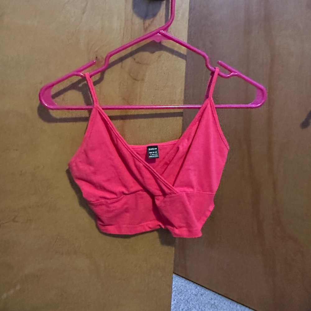 Pink Wrap Crop Top